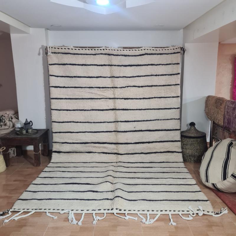 White Himayat Marokkaans handgemaakt tapijt